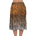 Glitter Gold Velvet Flared Midi Skirt View2