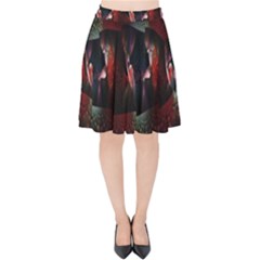 Twist Flower Velvet High Waist Skirt by Sparkle