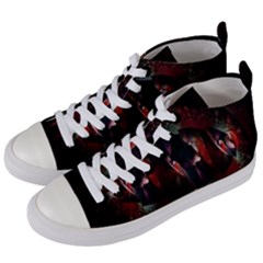 Twist Flower Women s Mid-top Canvas Sneakers by Sparkle