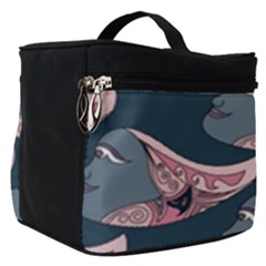 Doodle Queen Fish Pattern Make Up Travel Bag (small) by tmsartbazaar