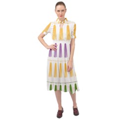 Tassels Tassel Bunting Banner Keyhole Neckline Chiffon Dress by HermanTelo