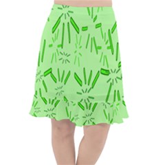 Electric Lime Fishtail Chiffon Skirt by Janetaudreywilson