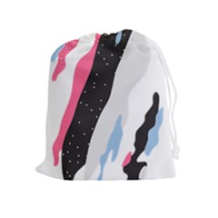 Abstract Space Pattern Design Drawstring Pouch (xl) by brightlightarts