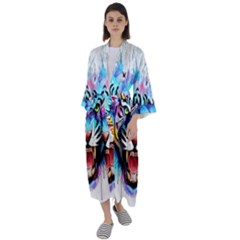 Butterflytiger Maxi Satin Kimono by Sparkle