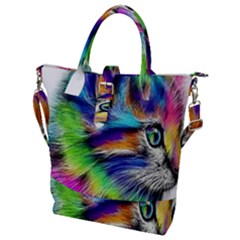 Rainbowcat Buckle Top Tote Bag by Sparkle