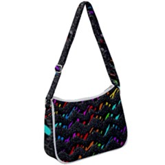Rainbowwaves Zip Up Shoulder Bag by Sparkle