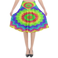 Masaic Colorflower Flared Midi Skirt by Sparkle