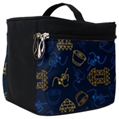 Tribal Festive Folk Pattern Make Up Travel Bag (big) by tmsartbazaar