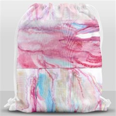 Abstract Marbling Drawstring Bag (large) by kaleidomarblingart