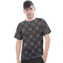 Skull And Spider Web On Dark Background Men s Sport Top by FloraaplusDesign