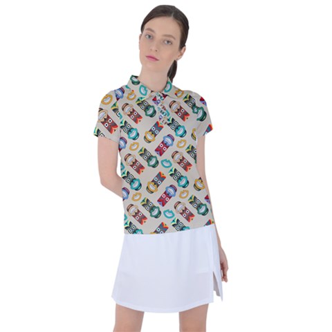 Ethnic Tribal Masks Women s Polo Tee by tmsartbazaar