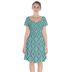 Tiles Short Sleeve Bardot Dress by Sobalvarro