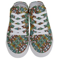 Multicolored Collage Print Pattern Mosaic Half Slippers by dflcprintsclothing