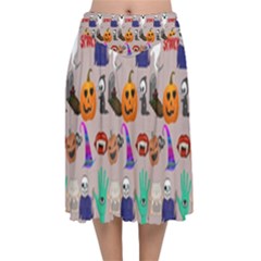 Halloween Velvet Flared Midi Skirt by Sparkle