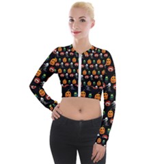 Halloween Long Sleeve Cropped Velvet Jacket by Sparkle