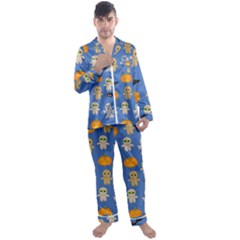 Halloween Men s Long Sleeve Satin Pyjamas Set by Sobalvarro