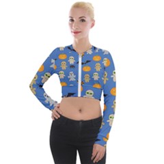 Halloween Long Sleeve Cropped Velvet Jacket by Sobalvarro