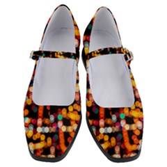 Multicolored Bubbles Print Pattern Women s Mary Jane Shoes
