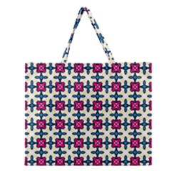 Geometric Zipper Large Tote Bag by SychEva