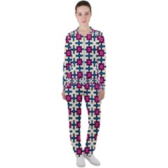 Geometric Casual Jacket And Pants Set by SychEva