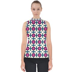 Geometric Mock Neck Shell Top by SychEva