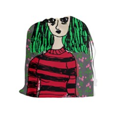 Freddy Girl Wall Grey Drawstring Pouch (xl) by snowwhitegirl