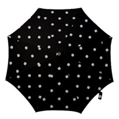 Black And White Baseball Motif Pattern Hook Handle Umbrellas (small) by dflcprintsclothing