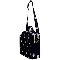 Black And White Baseball Motif Pattern Crossbody Day Bag by dflcprintsclothing
