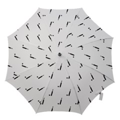Black And White Cricket Sport Motif Print Pattern Hook Handle Umbrellas (small) by dflcprintsclothing