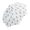 Black And White Cricket Sport Motif Print Pattern Folding Umbrellas View2
