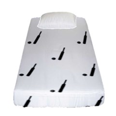 Black And White Cricket Sport Motif Print Pattern Fitted Sheet (single Size) by dflcprintsclothing