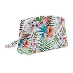 Tropical Flamingos Wristlet Pouch Bag (medium) by goljakoff