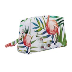 Tropical Flamingo Wristlet Pouch Bag (medium) by goljakoff