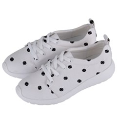 Black And White Baseball Print Pattern Women s Lightweight Sports Shoes by dflcprintsclothing