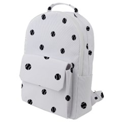 Black And White Baseball Print Pattern Flap Pocket Backpack (small) by dflcprintsclothing