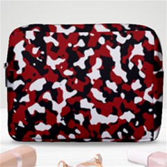 Camouflage Rouge/blanc Make Up Pouch (large) by kcreatif
