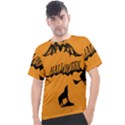 Happy Halloween Scary Funny Spooky Logo Witch On Broom Broomstick Spider Wolf Bat Black 8888 Black A Men s Sport Top View1