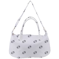 American Football Ball Motif Print Pattern Removal Strap Handbag by dflcprintsclothing