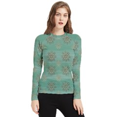 Beautiful Flowers Of Wood In The Starry Night Women s Long Sleeve Rash Guard by pepitasart