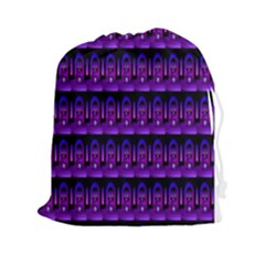 Violet Retro Drawstring Pouch (2xl) by Sparkle