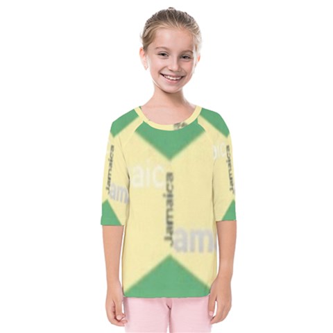 Jamaica, Jamaica  Kids  Quarter Sleeve Raglan Tee by Janetaudreywilson
