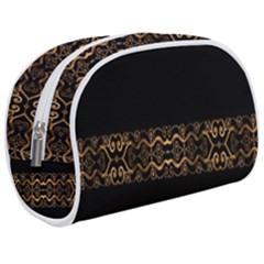 Luxury Ornate Minimal Style Dark Print Makeup Case (medium) by dflcprintsclothing
