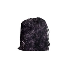 Pink Gray Galaxy Drawstring Pouch (small) by Dazzleway