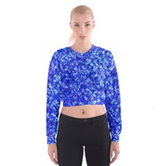 Blue Sequin Dreams Cropped Sweatshirt by essentialimage
