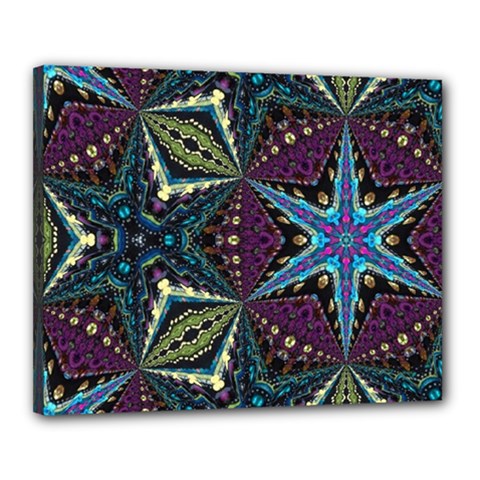 Ornate Star Canvas 20  X 16  (stretched) by Dazzleway