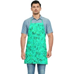 Aqua Marine Glittery Sequins Kitchen Apron by essentialimage