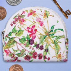 Spring Flowers Horseshoe Style Canvas Pouch by goljakoff