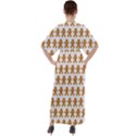 Gingerbread Men V-Neck Boho Style Maxi Dress View2