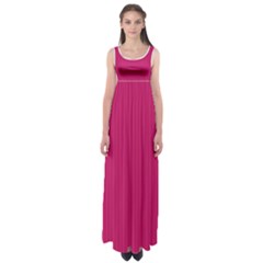 Peacock Pink & White - Empire Waist Maxi Dress by FashionLane