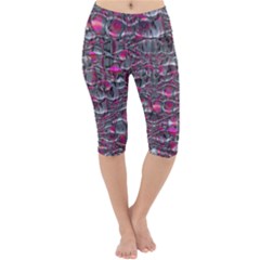 Robot Tastebuds Lightweight Velour Cropped Yoga Leggings by MRNStudios